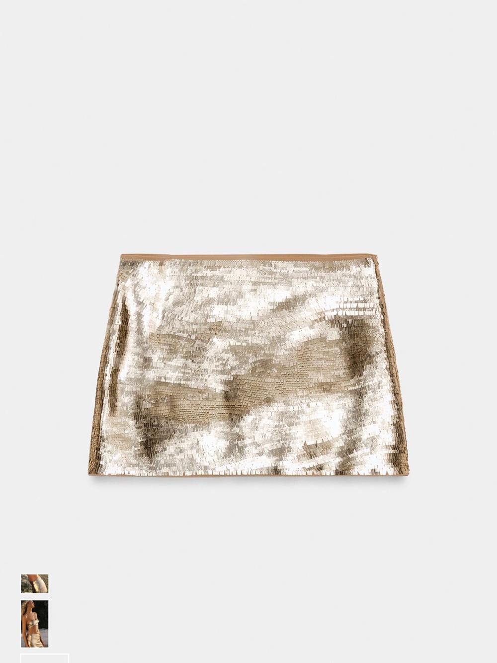 Zara Gold Sequin Mini Skirt